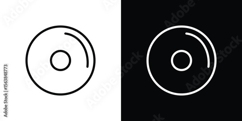 DVD icon for website, vector design template elegant style