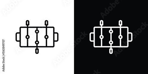 Foosball icon for website, vector design template elegant style