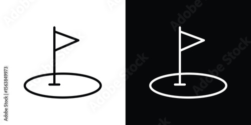 Golf yard icon for website, vector design template elegant style