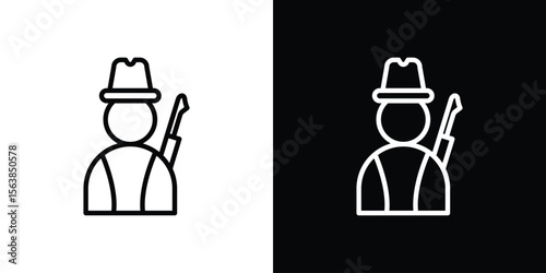Hunter icon for website, vector design template elegant style