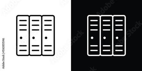 Lockers icon for website, vector design template elegant style