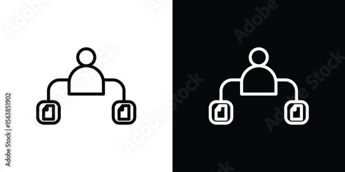 Multitask icon for website, vector design template elegant style