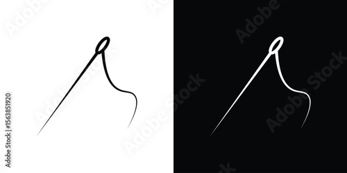 Needle icon for website, vector design template elegant style