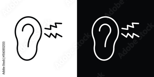Otitis icon for website, vector design template elegant style