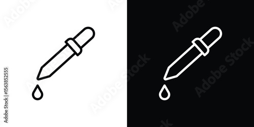Pipette icon for website, vector design template elegant style