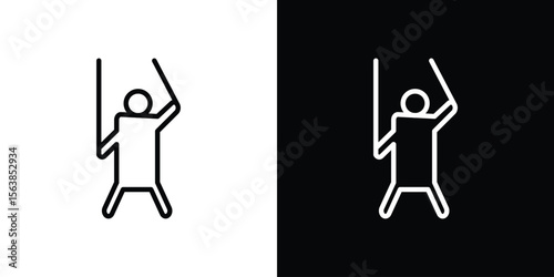 Puppet icon for website, vector design template elegant style