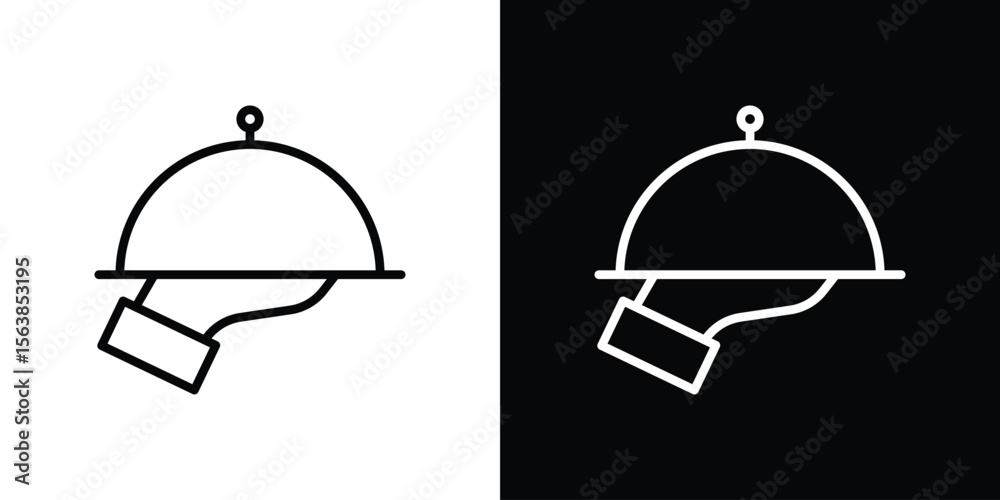 Fototapeta premium Restaurant Tray icon for website, vector design template elegant style