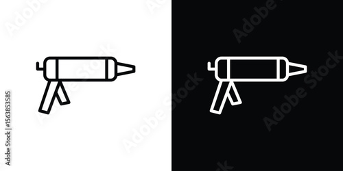 Sealants gun icon for website, vector design template elegant style