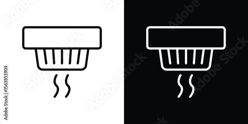 Smoke detector icon for website, vector design template elegant style