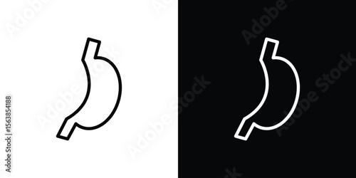 Stomach with Liquids icon for website, vector design template elegant style