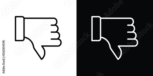 Thumb down icon for website, vector design template elegant style