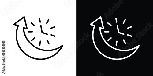 Uptime and downtime icon for website, vector design template elegant style