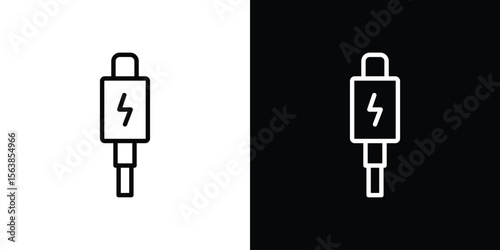 USB type c icon for website, vector design template elegant style