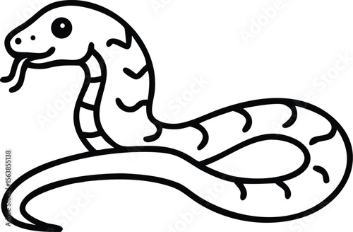 agkistrodon contortrix line arts