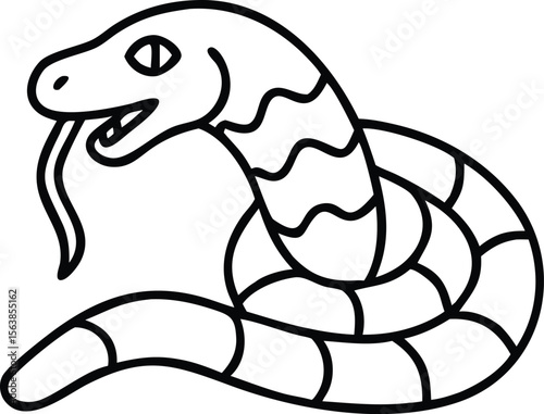 agkistrodon contortrix line arts
