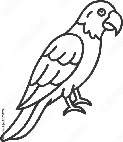 african grey parrot line arts