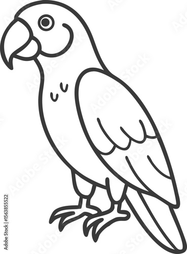 african grey parrot line arts