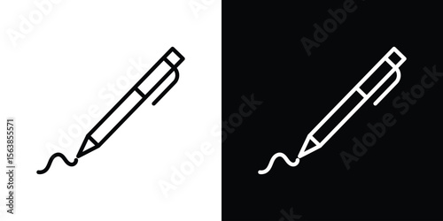 Write icon for website, vector design template elegant style