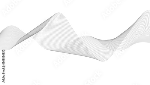 Digital frequency track equalizer. Abstract wave element for design. Curved wavy line, smooth stripe.
