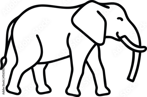 african bush elephant line arts