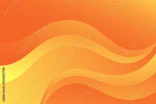 Abstract wave orange color background. Dynamic shapes composition.Vector Eps10