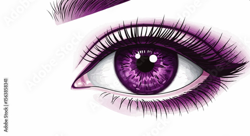 Eye violet of woman