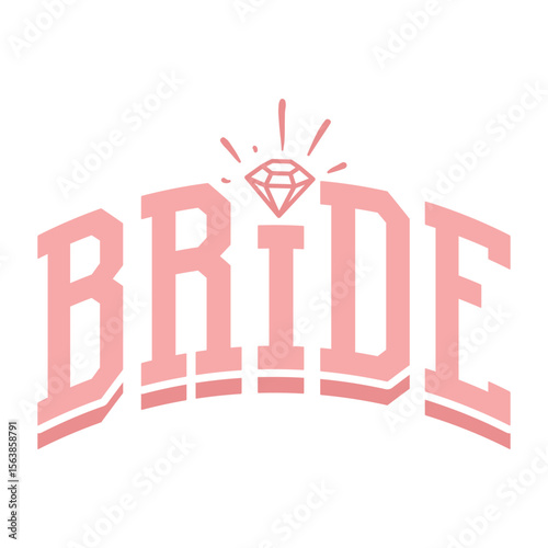 Bride with Diamond Ring Graphic