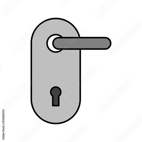 Door handle icon on white background