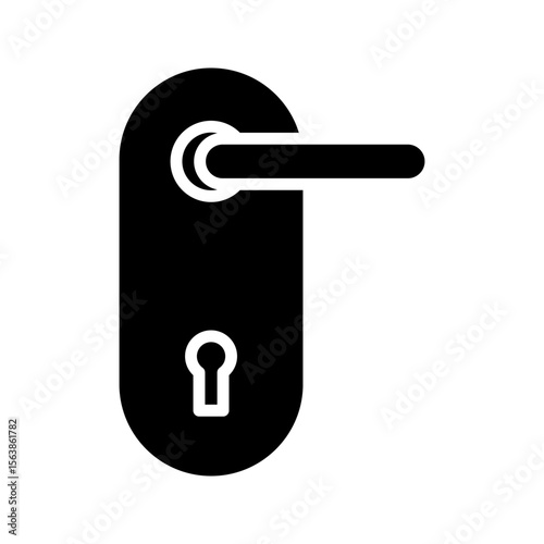 Door handle icon on white background