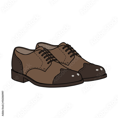 Classic brown leather derby shoes in elegant style. Perfect for formal business attire and professional meetings.