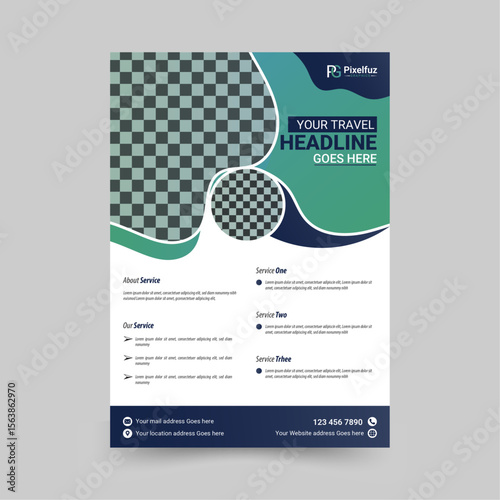 travel flyer design Business Travel flyer. clean and modern flyer design. flyer design template,