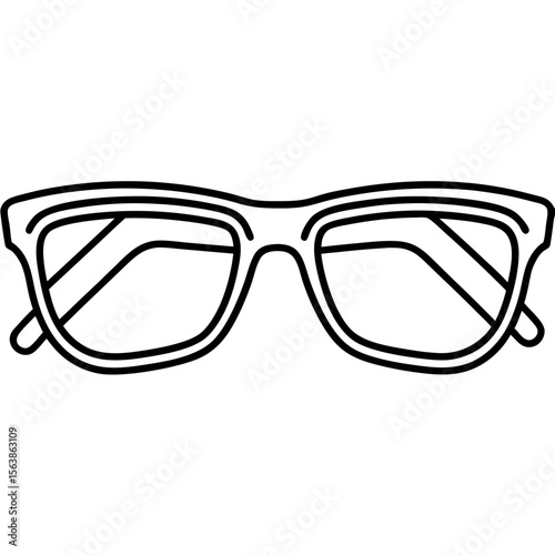 Minimal Sunglasses Silhouette Vector