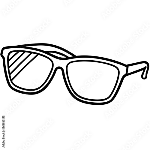 Minimal Sunglasses Silhouette Vector