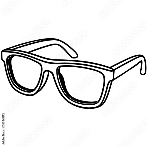 Minimal Sunglasses Silhouette Vector