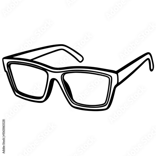 Minimal Sunglasses Silhouette Vector