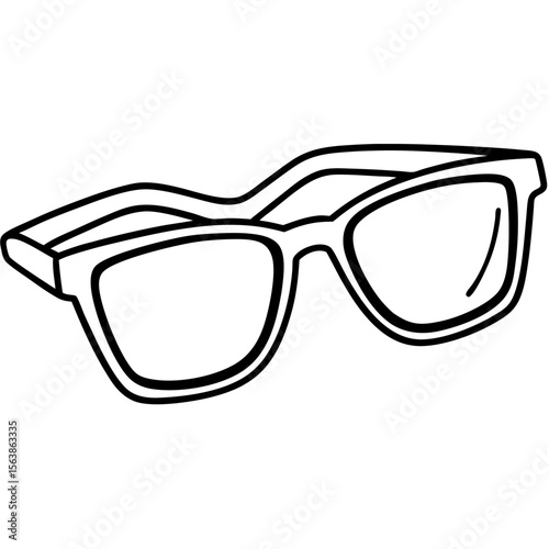 Minimal Sunglasses Silhouette Vector