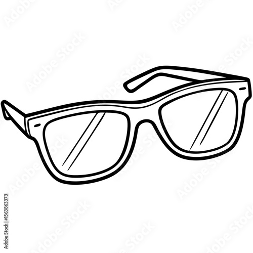 Minimal Sunglasses Silhouette Vector