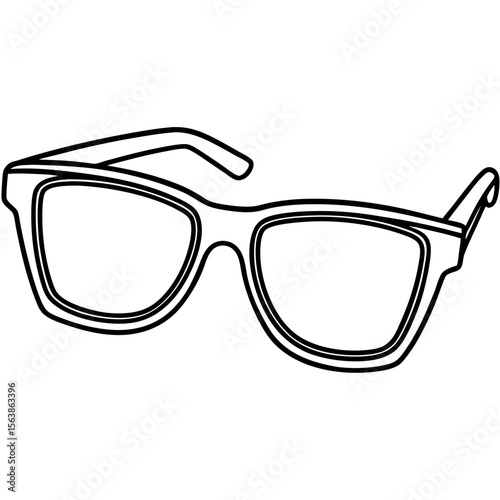 Minimal Sunglasses Silhouette Vector