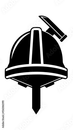 Vector illustration of various protective headwear like military, construction, and baseball helmets, hard hats, and caps isolated on white