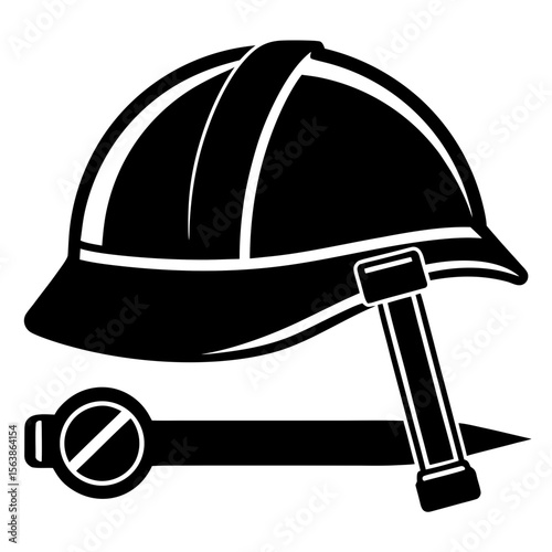 Vector illustration of various protective headwear like military, construction, and baseball helmets, hard hats, and caps isolated on white