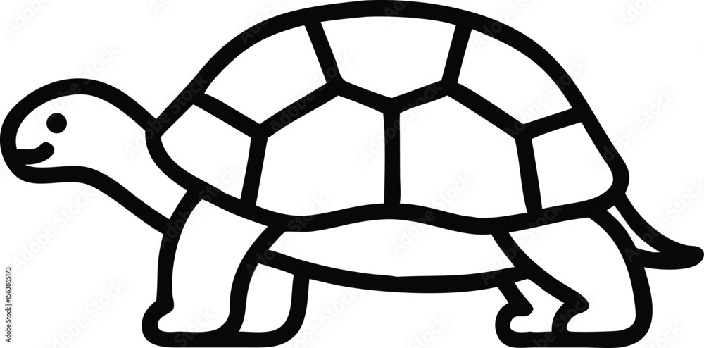 Fototapeta premium aldabra giant tortoise line arts 