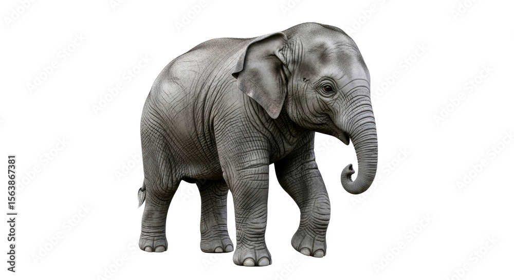 Obraz premium Majestic Young Elephant: A Stunning Wildlife Portrait