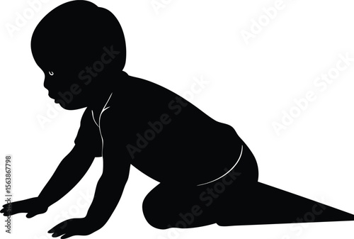  crawling baby boy indoors