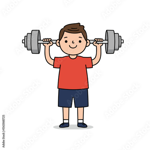 Man lifting weights with determined expression. Perfect for fitness training, strength building, and exercise motivation concepts.
