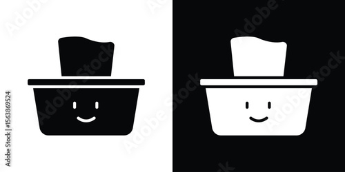 baby wipe icon of glyph style design vector pack