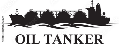 Oil Tanker Ship Silhouette