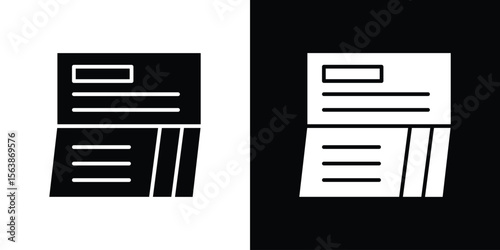 Bankbook icon of glyph style design vector pack