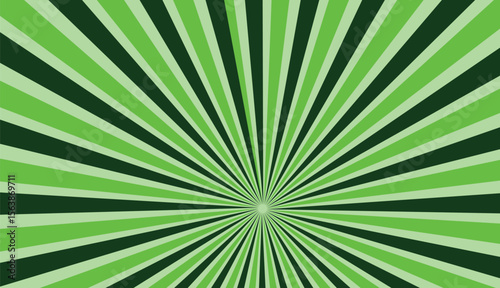 abstract green white sun rays, sunburst retro styled comics book texture background