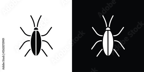 Cockroach icon of glyph style design vector pack