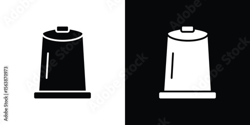 Coffee capsule icon of glyph style design vector pack